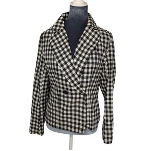 Glamaker Black & White Gingham Blazer